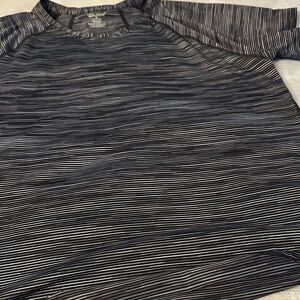 woman Black Striped Shirt